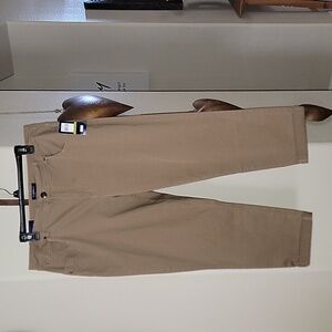 BANDOLINO Ankle Roll Cuff Beige Stretch Jeans size 14 NWT